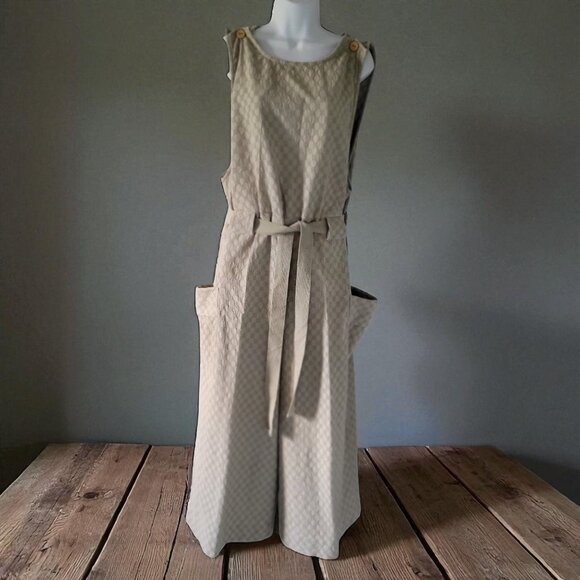 Free People Sage Green  She's A Catch Wide Leg  Sleeveless Jumpsuit -S - Picture 1 of 11